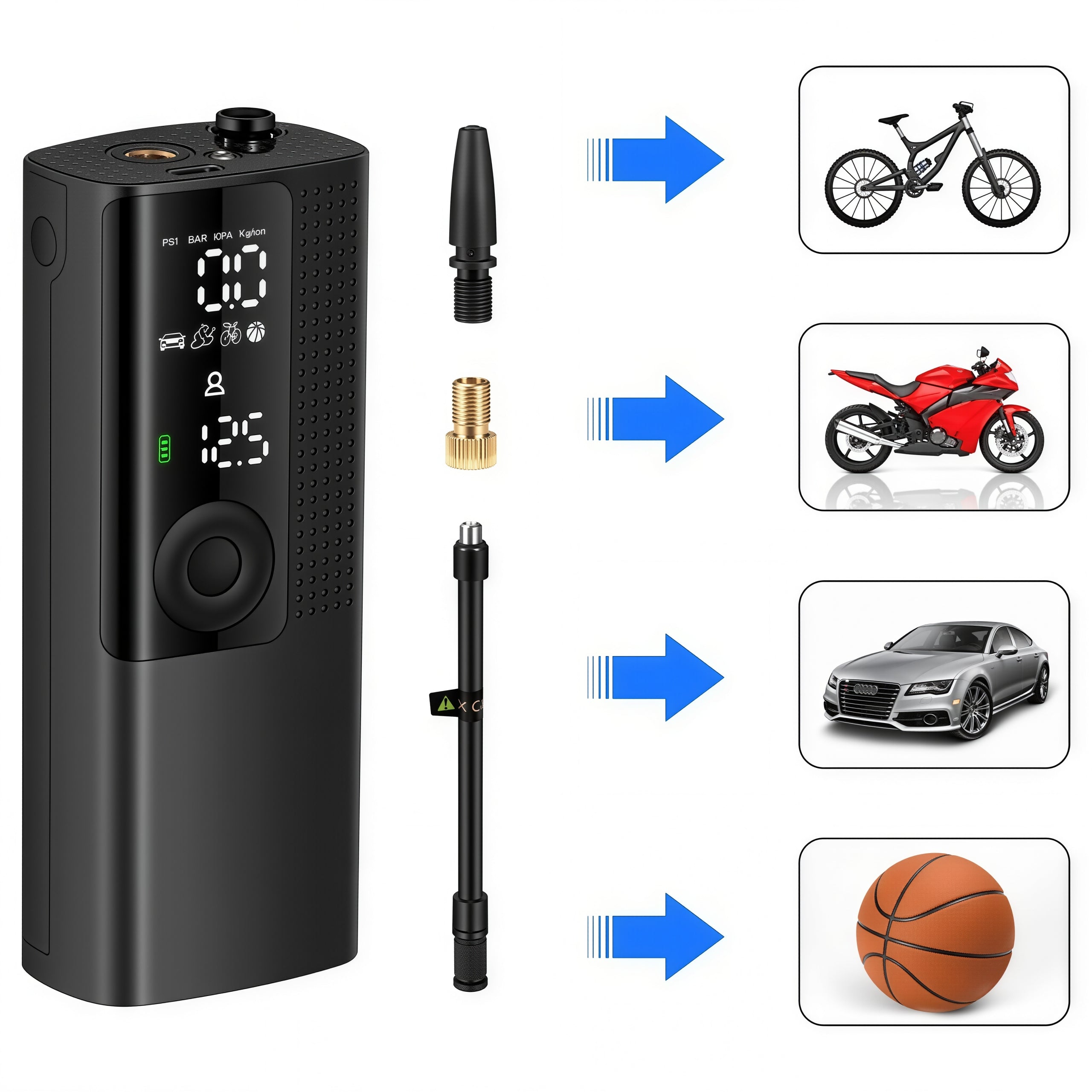 Airmoto Tire Inflator Portable Air Compressor Air Pump